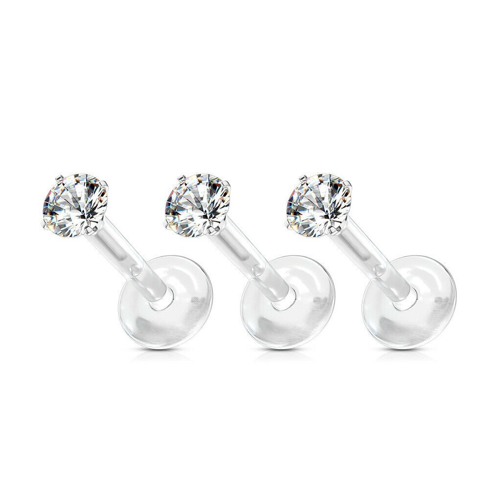 10 Pc Prong Set CZ 16G Bio Flex